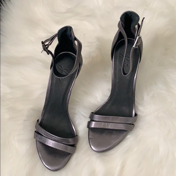 Metallic Silver Joie Heels - Picture 2 of 7